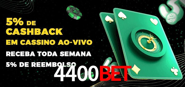 Promoções do cassino ao Vivo 4400bet